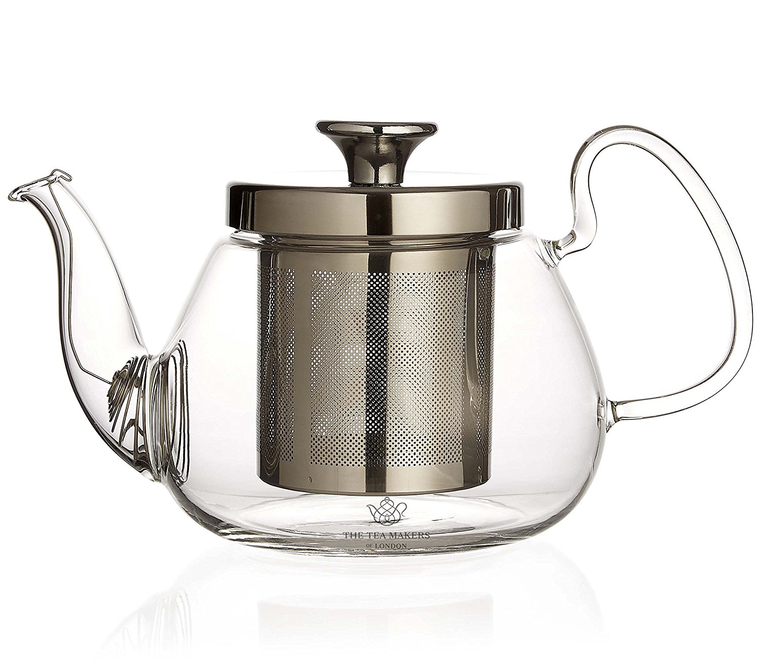 The Tea Makers of London One Cup Glass Teapot With Removable Stainless