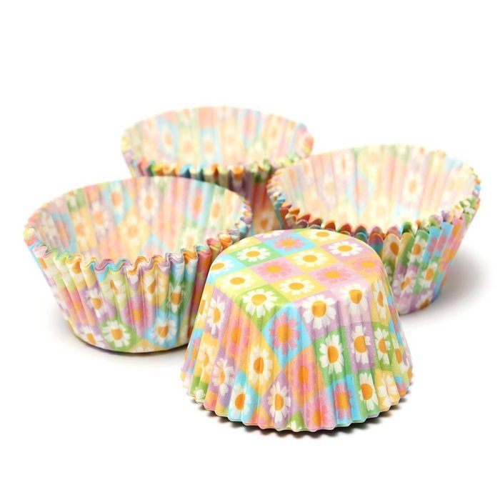 100Pcs Colorful Flower Pattern Paper Cupcake Cake Muffin Cup Mold Cases