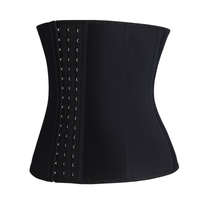 Junlan Latex Waist Cincher Waist Trainer Trimmer Long Torso with 3 Hook