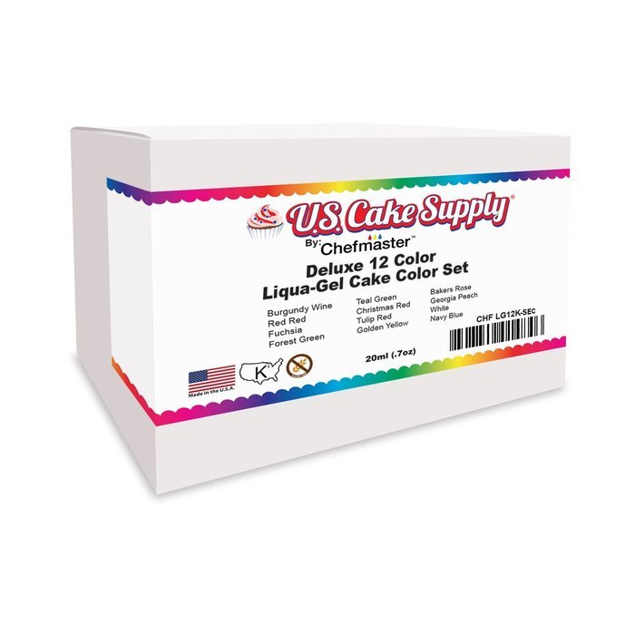 12 ColorUS Cake Supply?? by Chefmaster LiquaGel Paste Cake Color Set