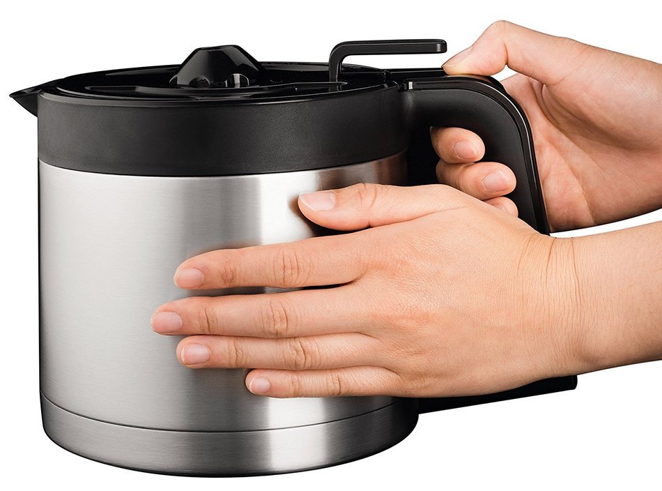 KRUPS XB1130 ET351 Replacement Thermal Coffee Carafe, 12 Cup, Silver N6