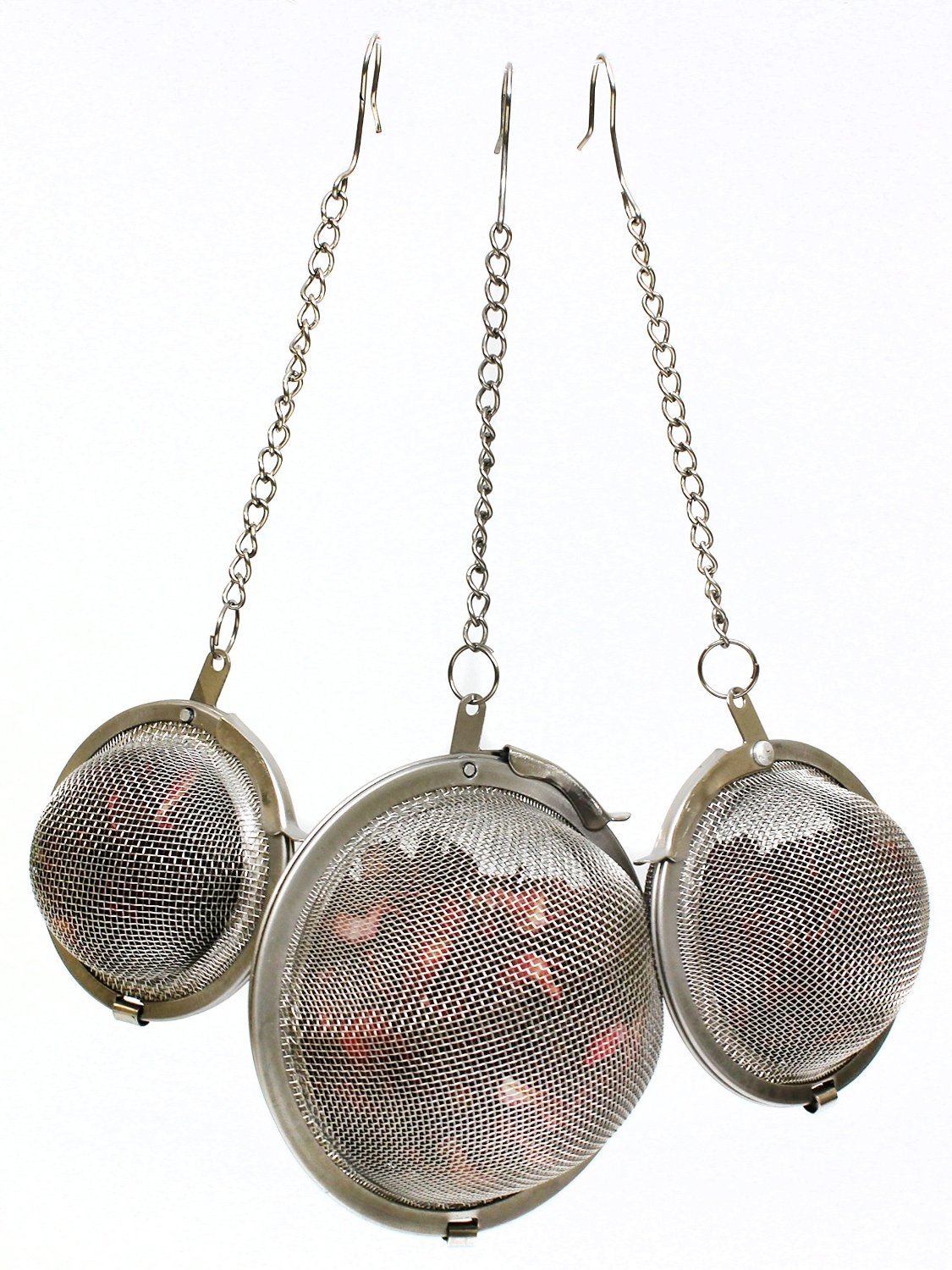 Stainless Steel Fine Mesh Tea Infuser Balls, Set of Three Tea Infuser Balls, Small Tea Infuser