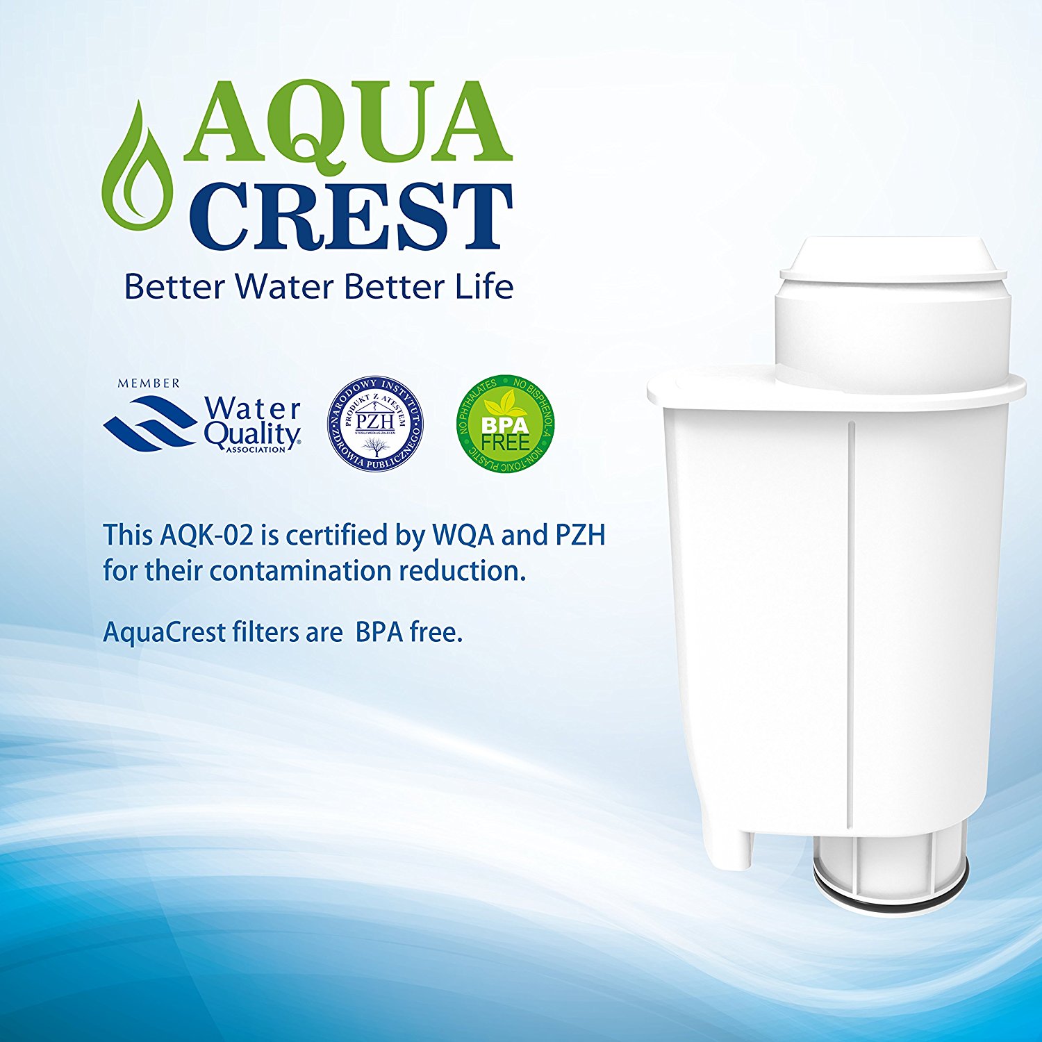 AQUACREST Coffee Water Filter Replacement for Brita Intenza+, Philips