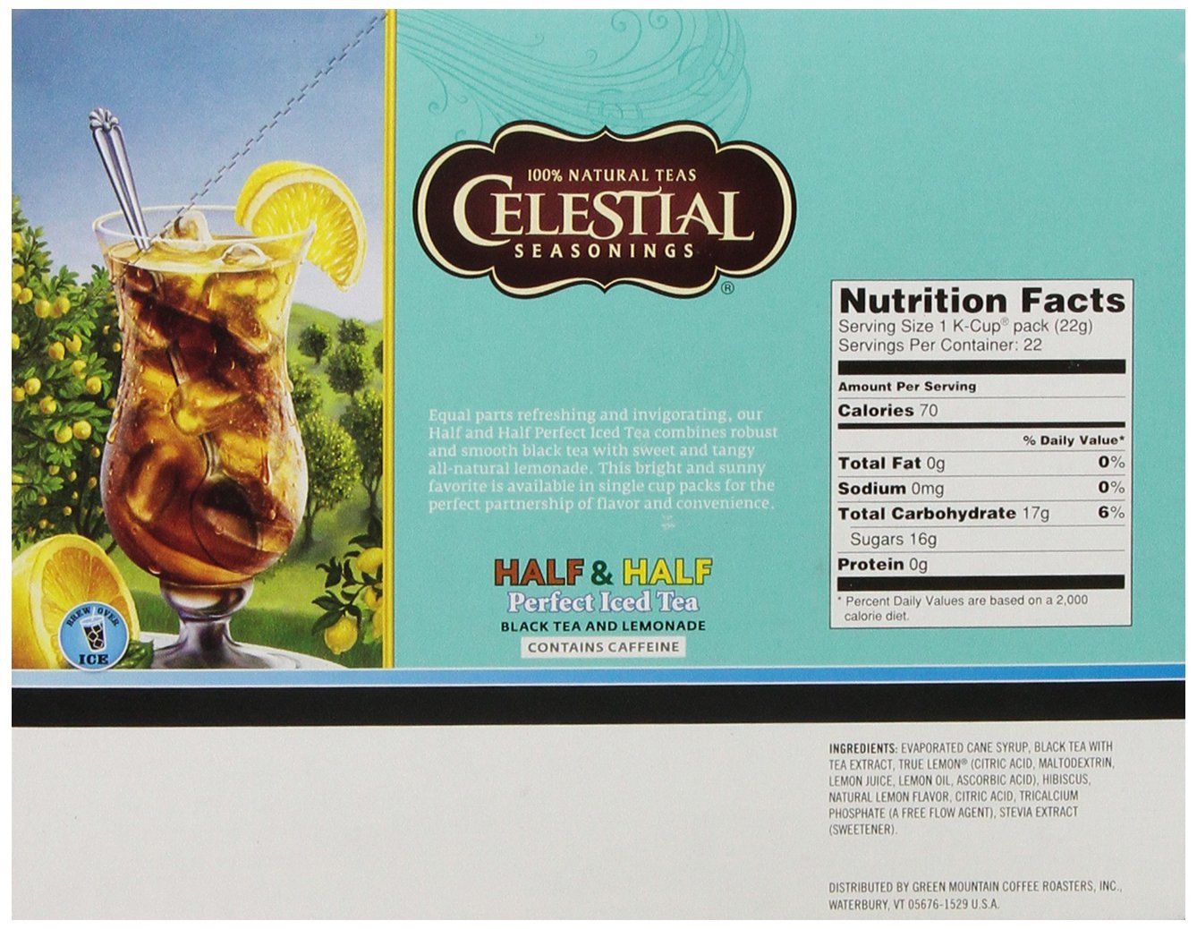 Celestial Seasonings Lemon Zinger Herbal Tea, KCup Portion Pack for