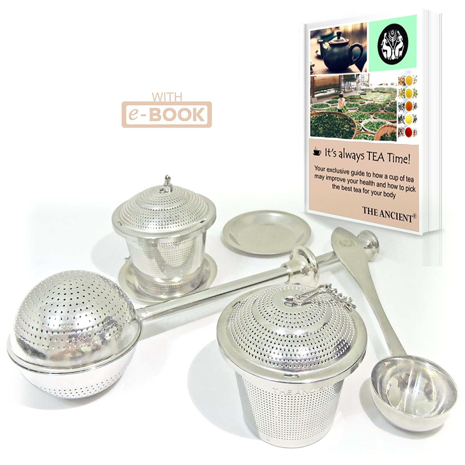 The Ancient Tea Infusers (Set of 3) Stainless Steel Loose Leaf Tea