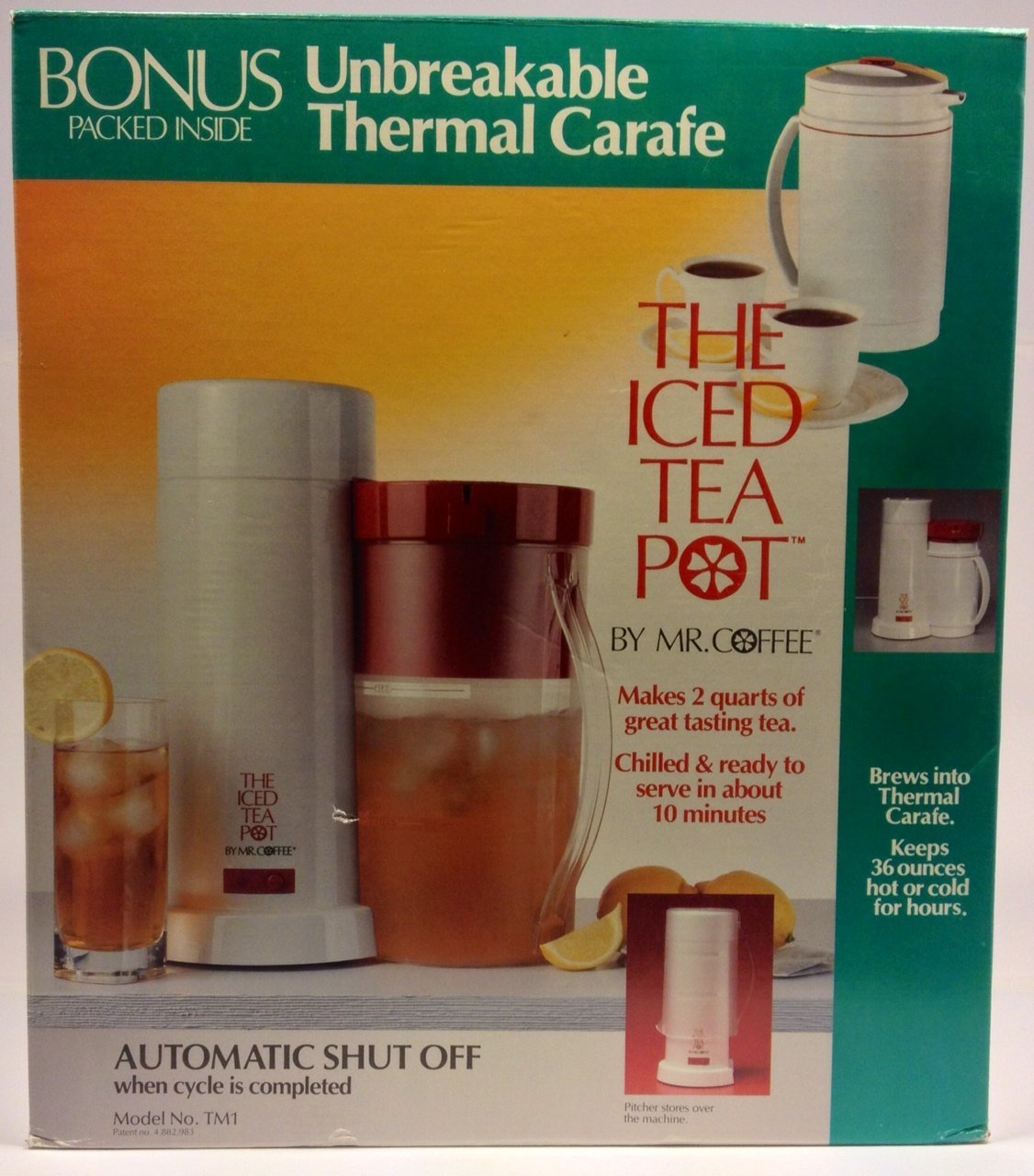 Mr. Coffee The Iced Tea Pot Maker, 2 Quarts With Bonus Unbreakable