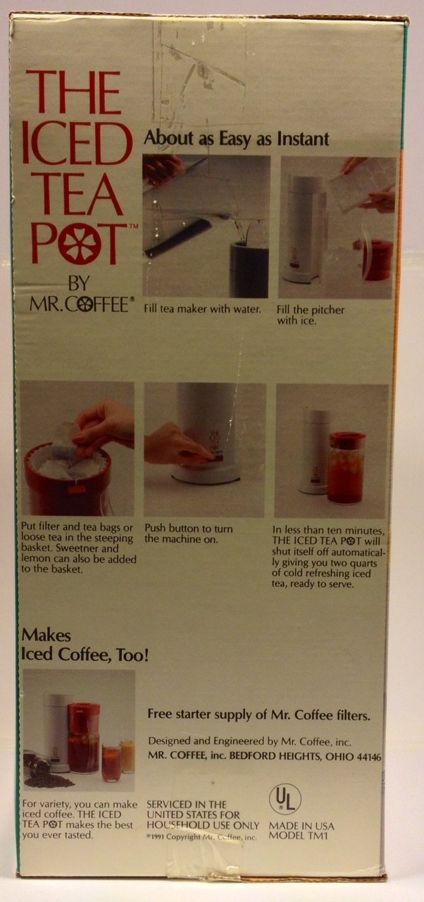 Mr. Coffee The Iced Tea Pot Maker, 2 Quarts With Bonus Unbreakable