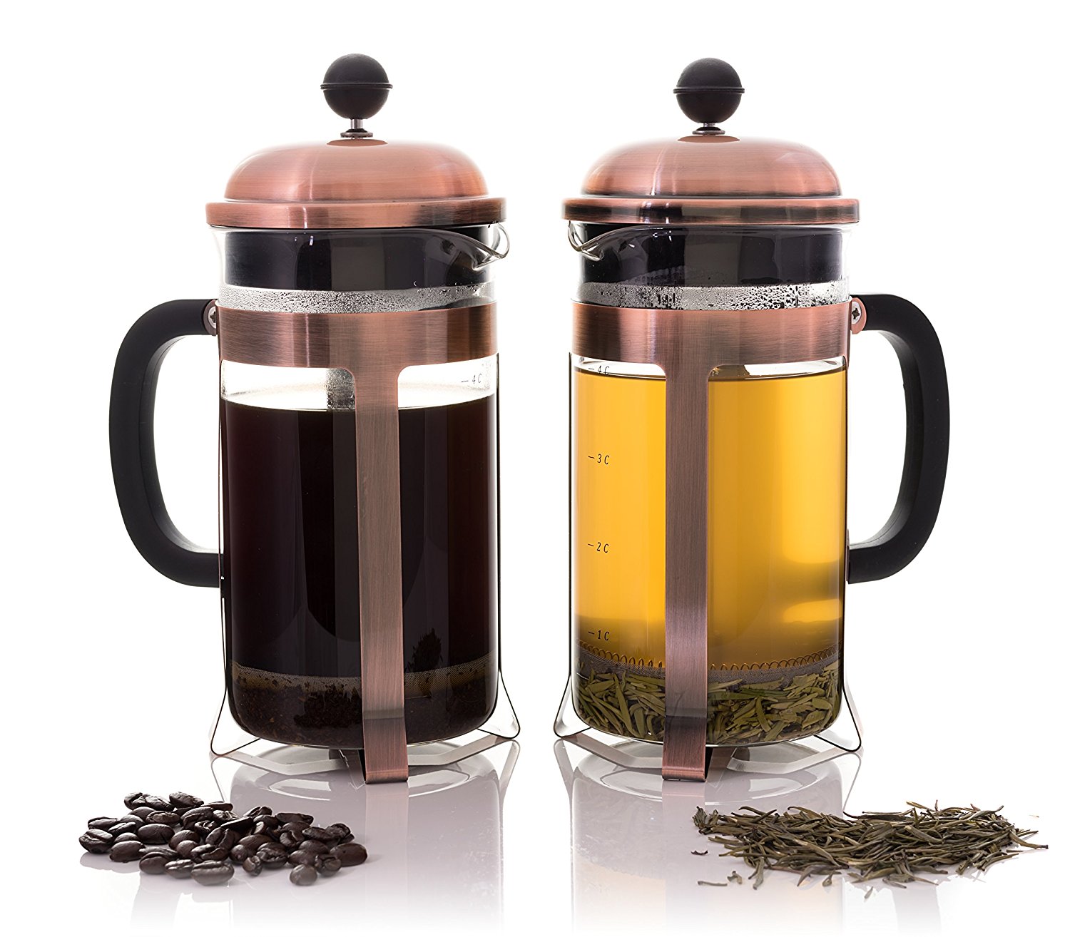 French Press Toughened Glass Cafe Crush Club Carafe 32/34 Ounce, Strong