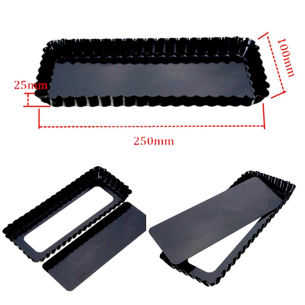 Hanperal Rectangle Fluted Pie Tart Pan Mold Baking Removable Bottom