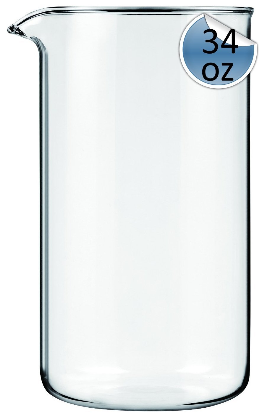 Glass Carafe for French Press Coffee and Espresso Maker Universal