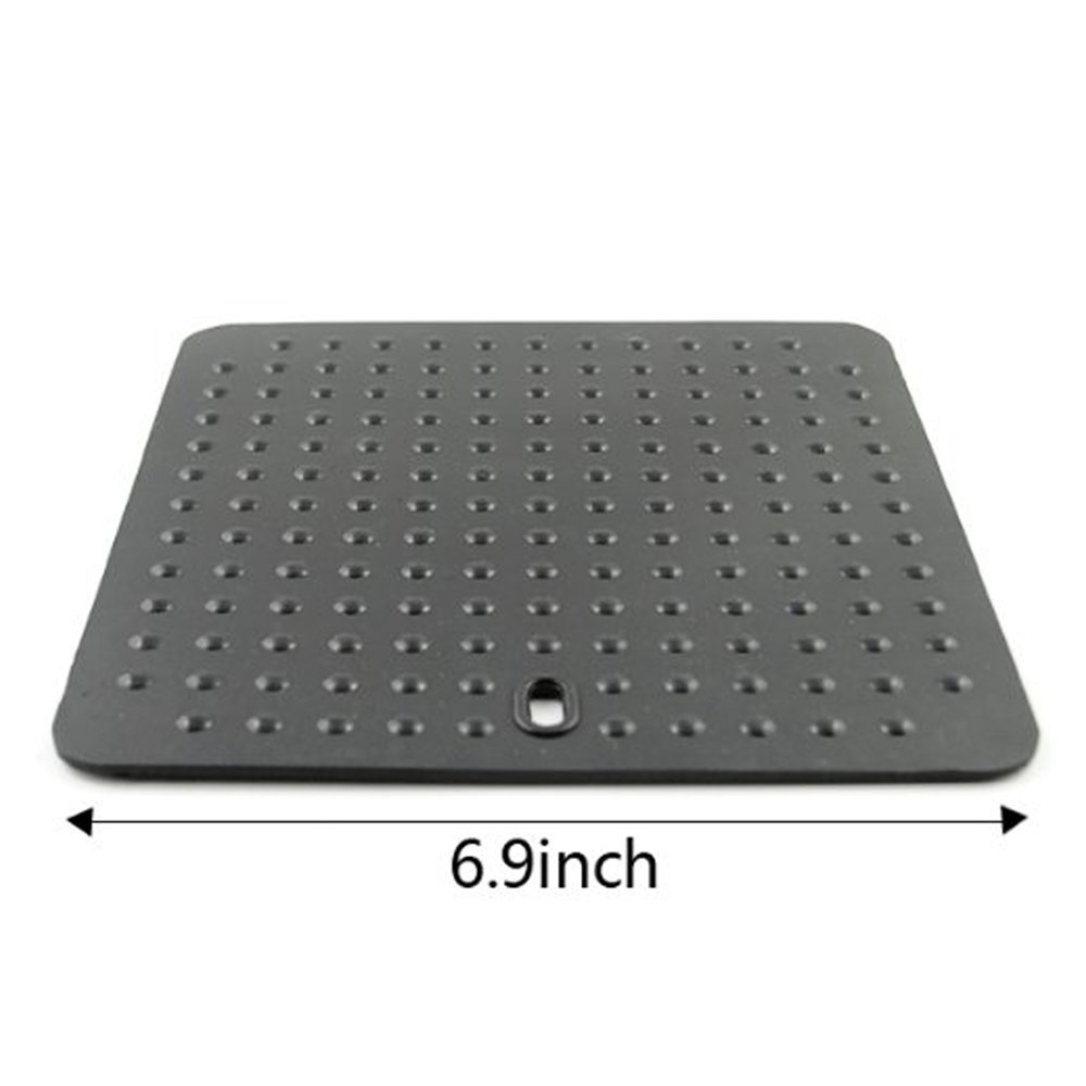 IC ICLOVER 4PCS High Quality Black food Grade Silicone Dot Trivet, Hot