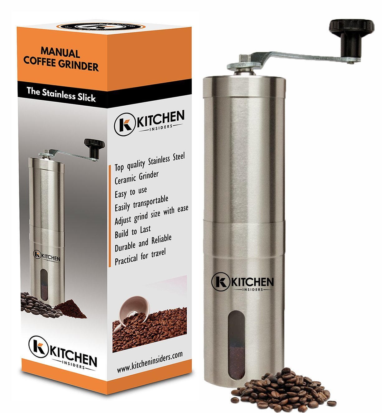Kitchen Insiders Stainless Steel Manual Coffee Grinder N4 free image