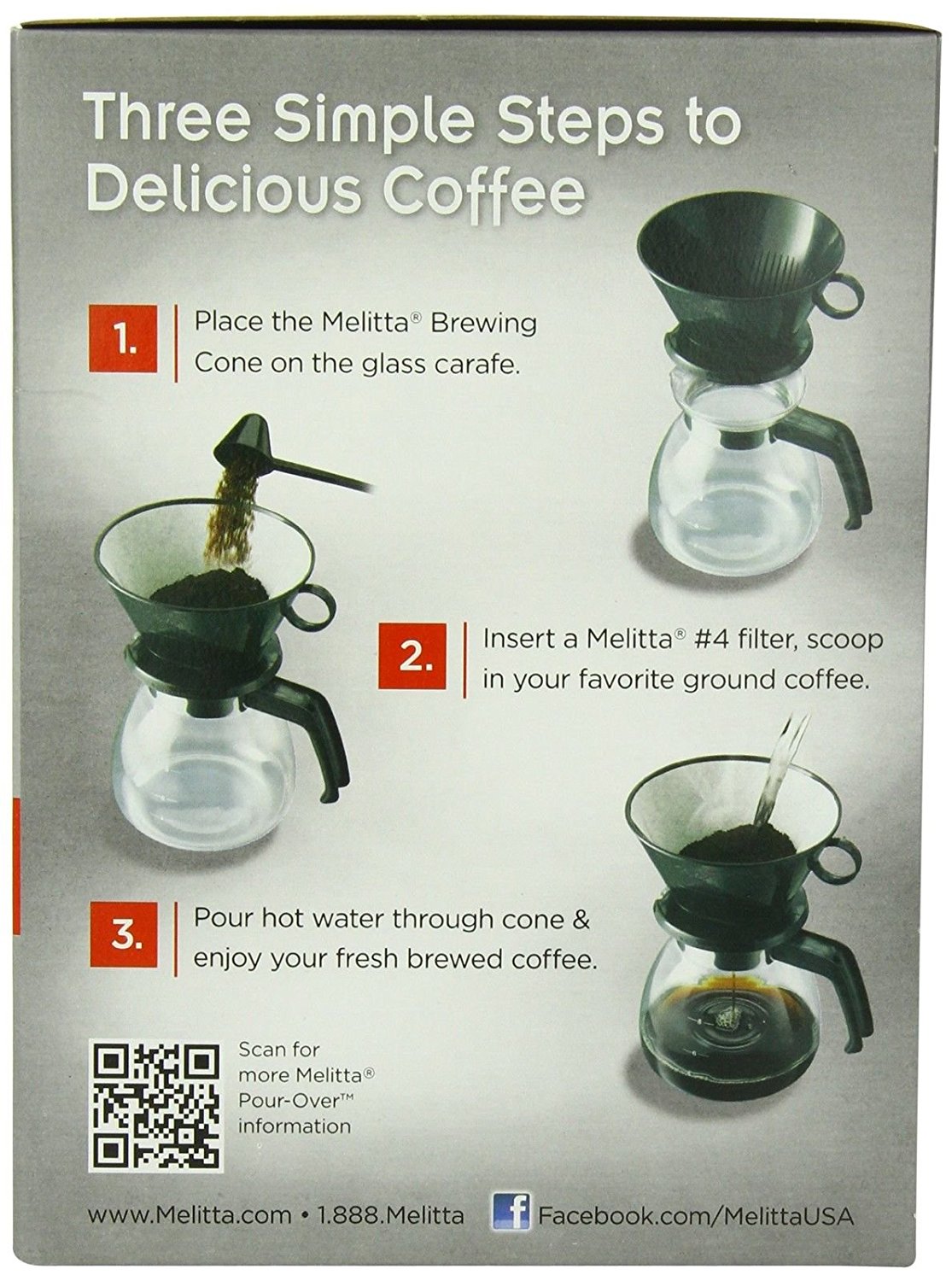 (Ship from USA) Melitta Coffee Maker 6 Cup PourOver Brewer with Glass