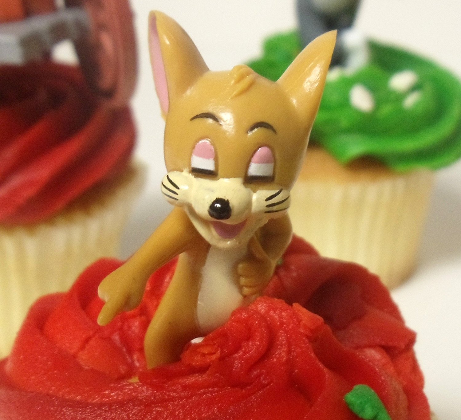 Tom and Jerry 11 Piece Birthday Cupcake Topper Set Featuring Tom, Jerry