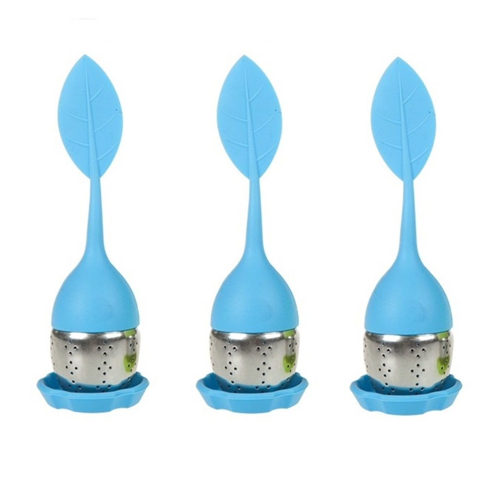 Huayoung 3pcs Leaveshaped Silicone & Stainless Steel Tea Infusers