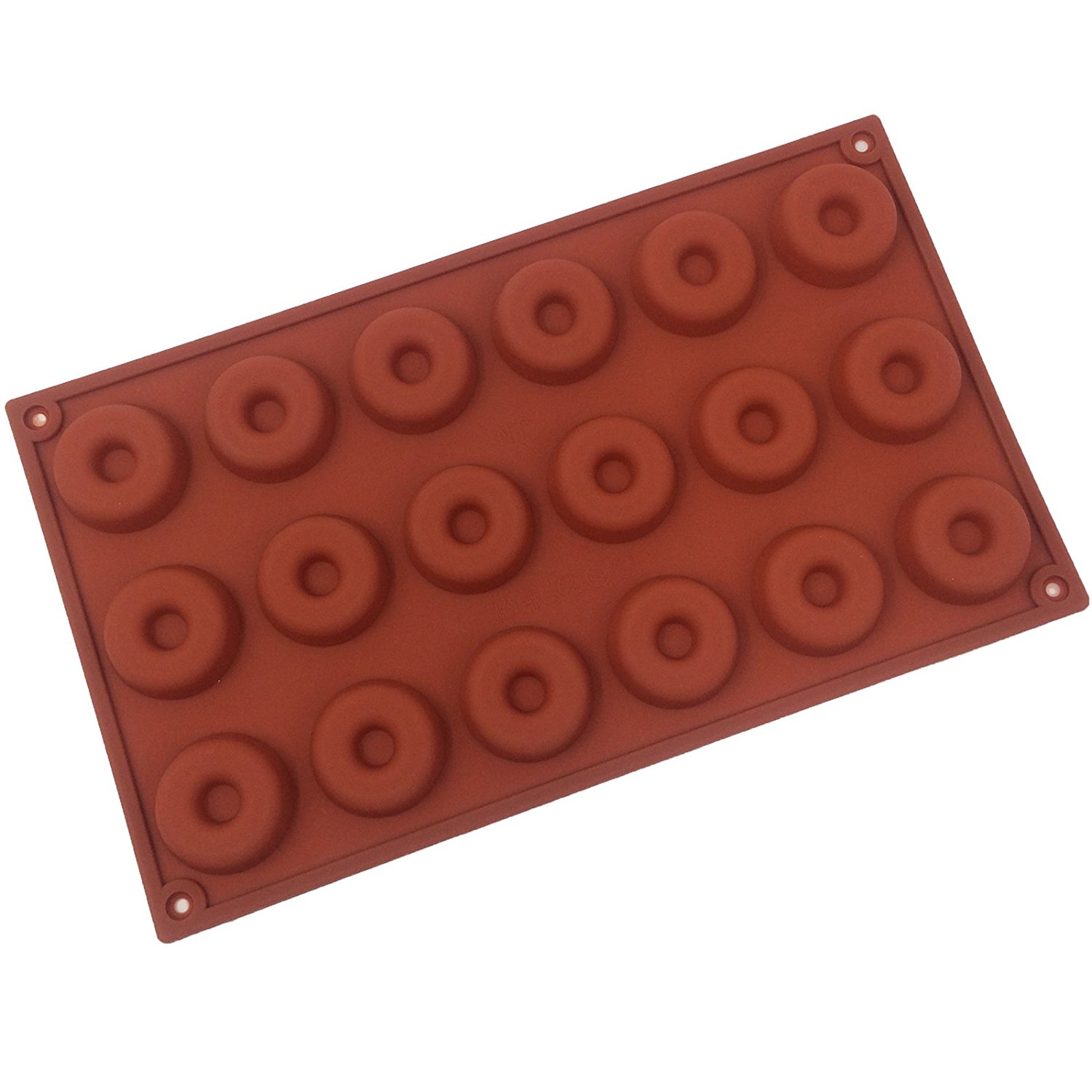 Funshowcase Mini Donut Silicone Mold 18 Cavity 30x17x1cm N2 free image