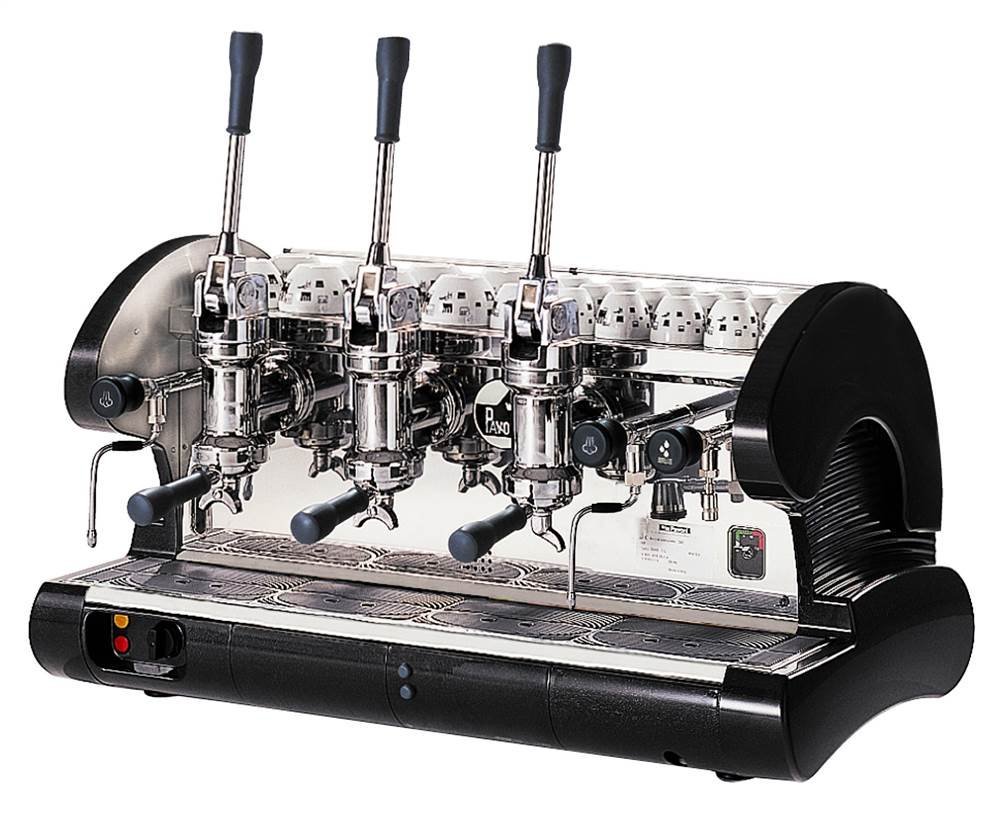 Commercial Pull Lever Espresso Machine 3 Groups (Black) free image download