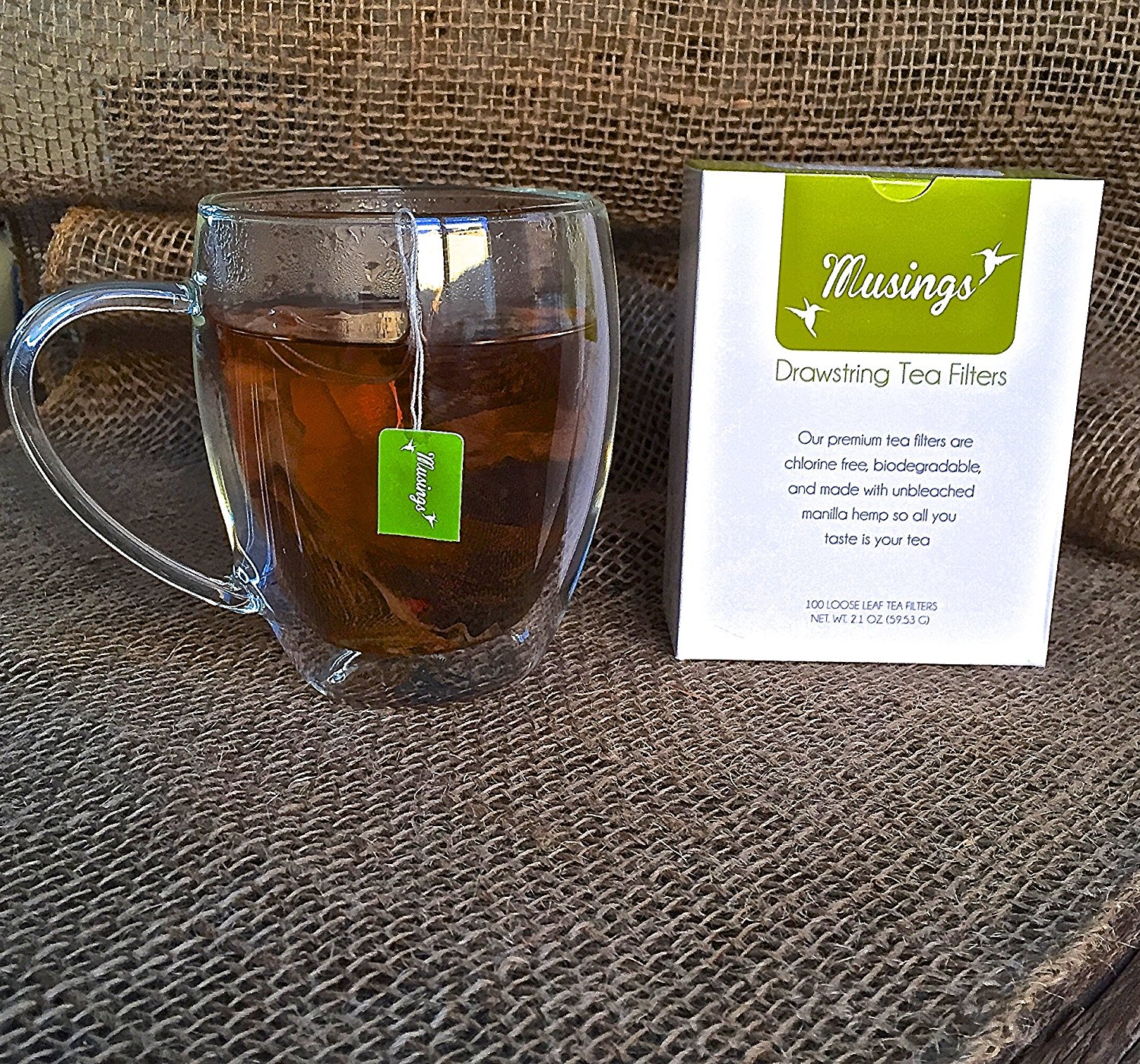 Best Tea Filter Bags With Drawstring, Disposable Infusers, Premium