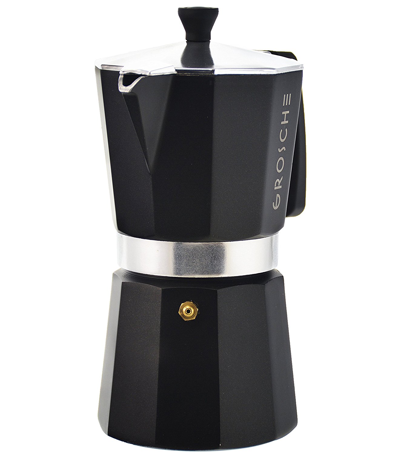 GROSCHE Milano Moka Stovetop Espresso Coffee Maker with Italian Safety
