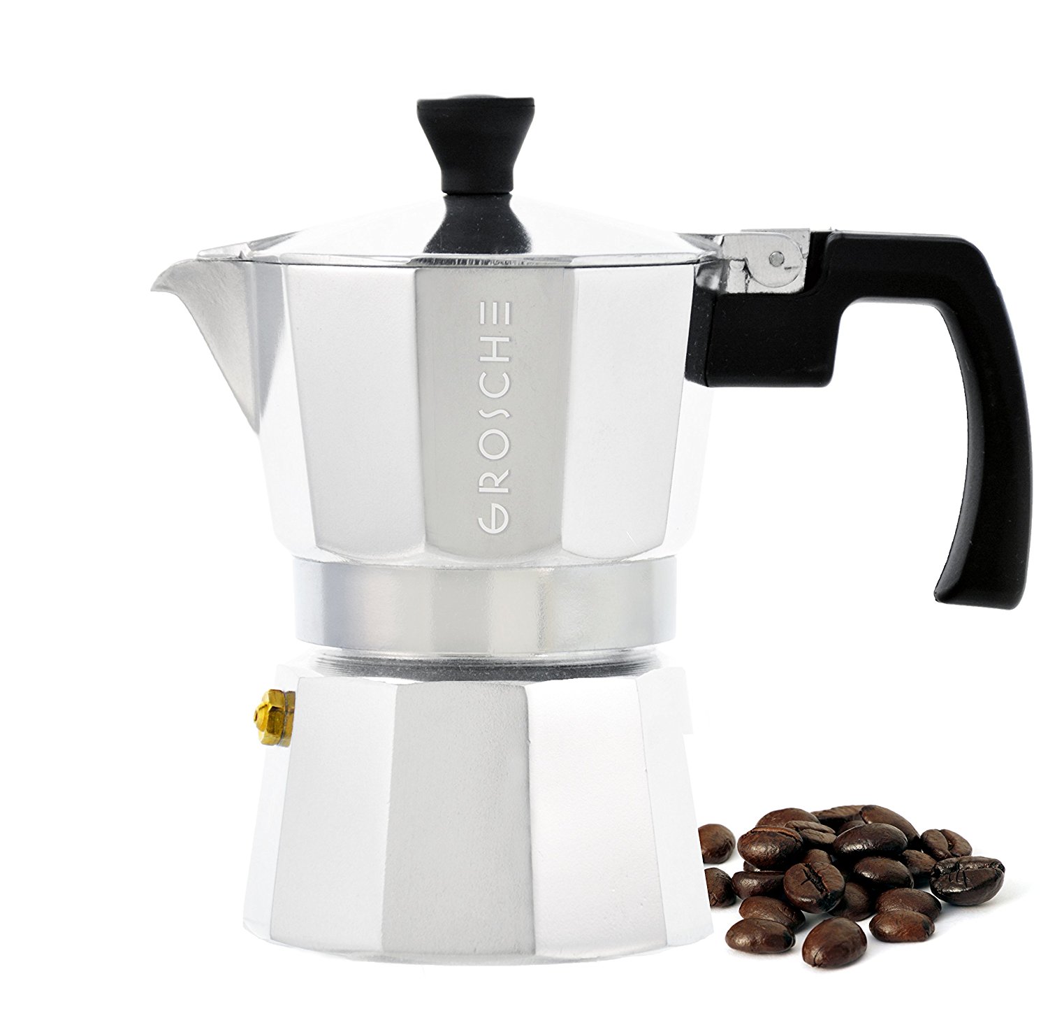 GROSCHE Milano Moka Stovetop Espresso Coffee Maker with Italian Safety