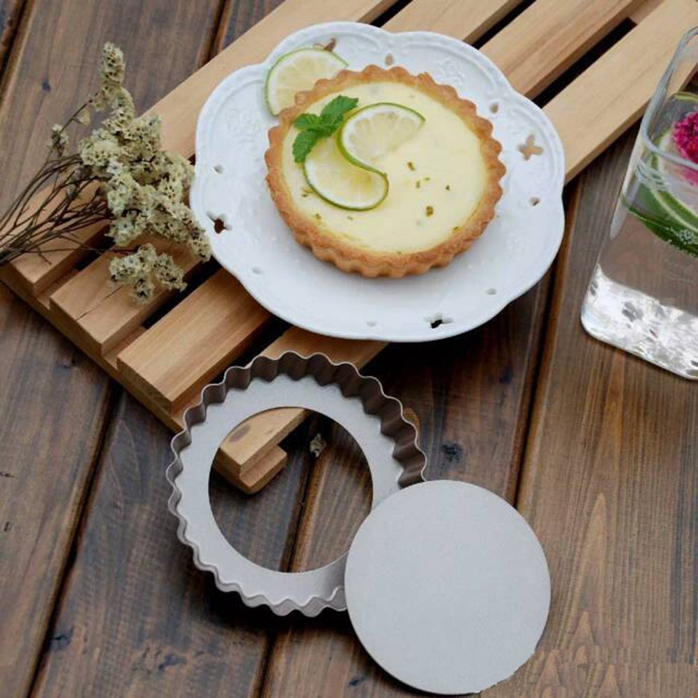 MyLifeUNIT 4 Inch Loose Bottom Mini Tart Pans, Nonstick Round Tart