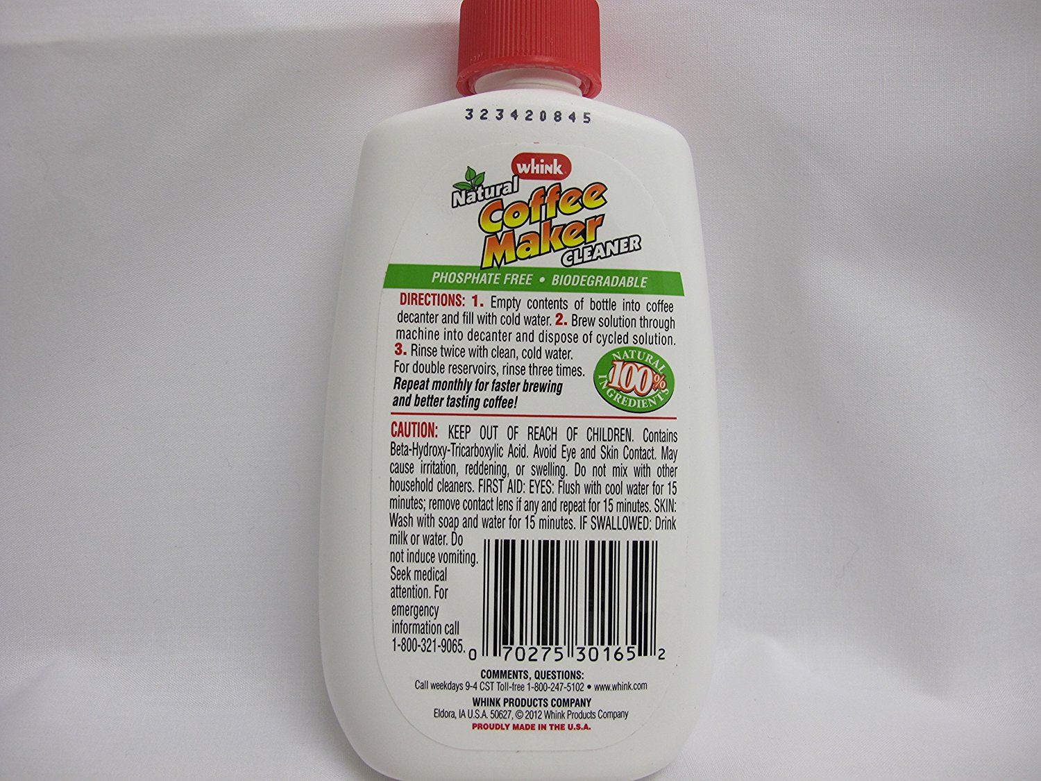 Whink Natural Coffee Maker Cleaner free image download