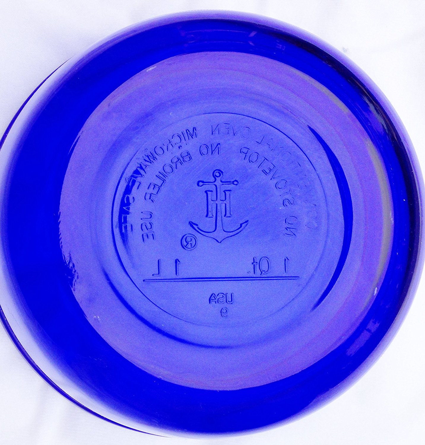 Cobalt Blue Anchor Hocking Glass Mixing Batter Bowl (1 Quart) free