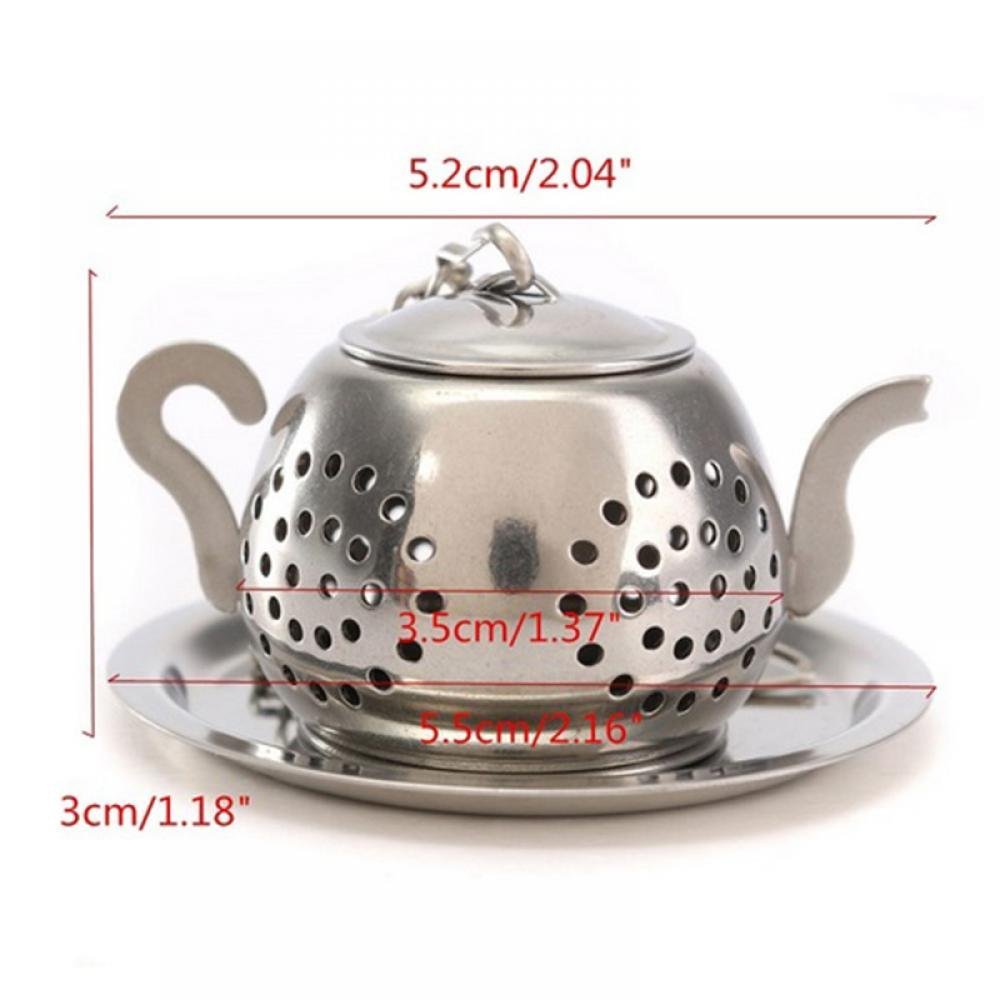 GOOTRADES Teapot Shape Stainless Steel Leaf Tea Infuser Filter Strainer