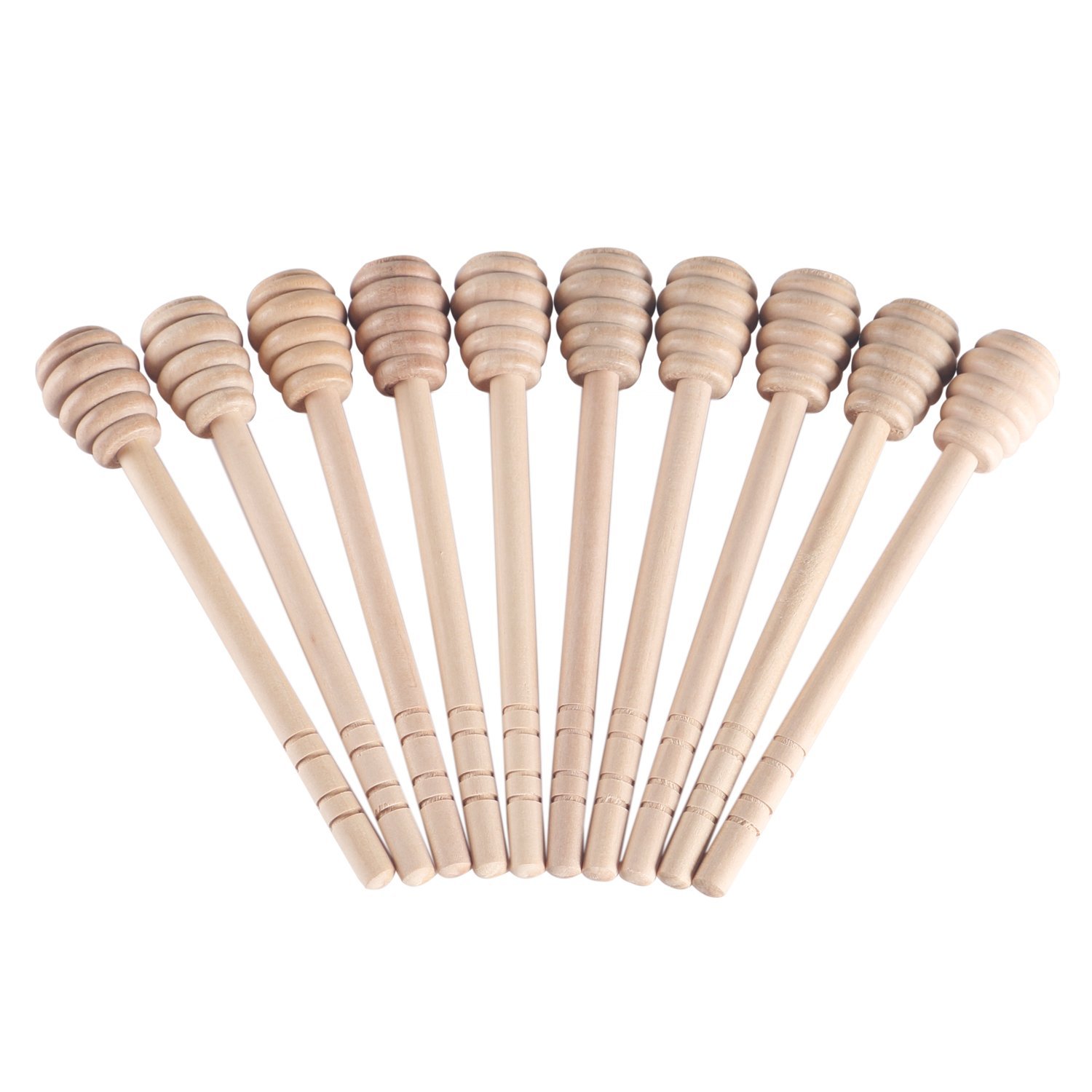 Geeklife Wood Honey Dippers ,6 inches Honey Dipper Stirring Stick Bulk