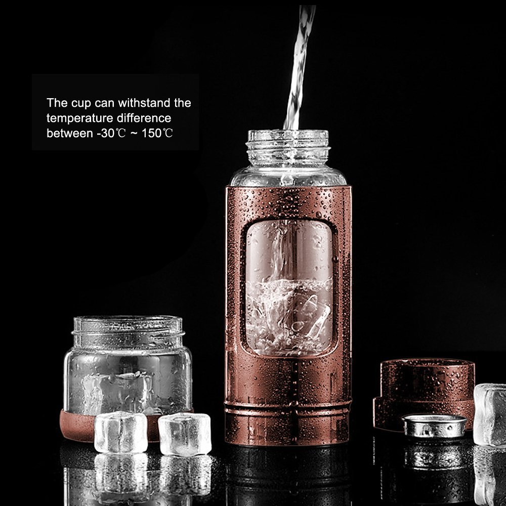 Tea Infuser/Tea Tumbler Water Bottle W/ Stainless Steel Loose Leaf Strainer Filter &SpillProof