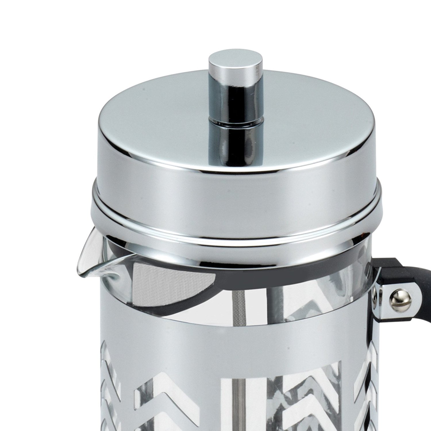 BonJour Coffee Glass and Stainless Steel French Press, 33.8Ounce