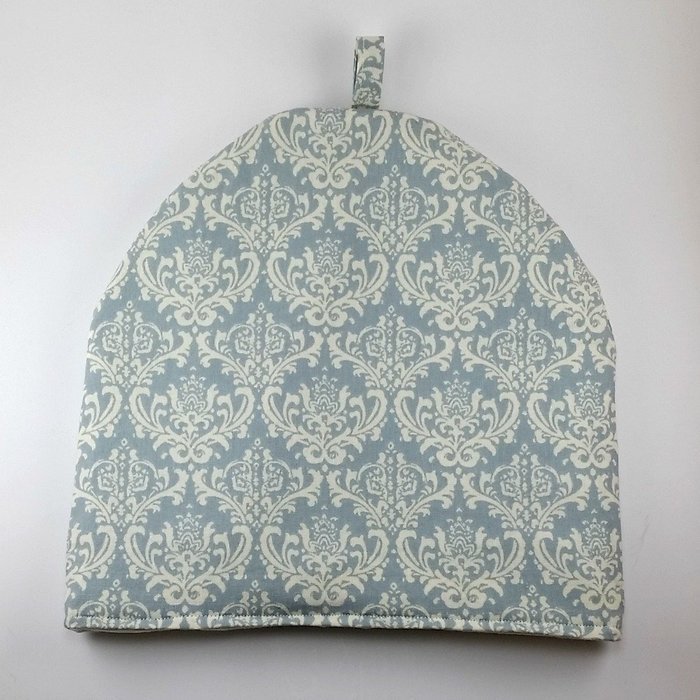 Blue Brocade, French Press Cozy Cover, 8 cup, Insulated, Handmade