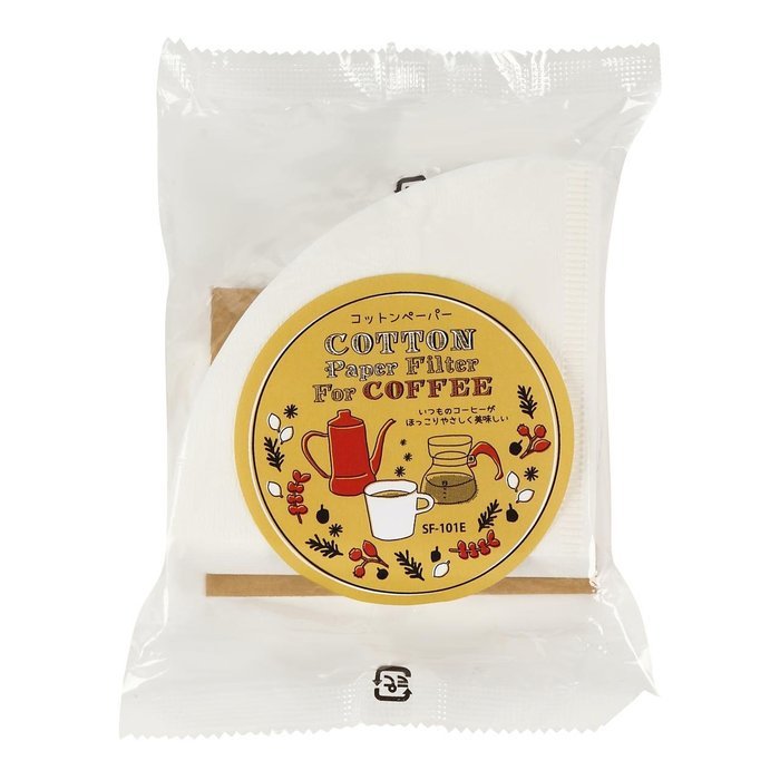 Cotton Coffee Paper Filter, White, Favorite Coffee STF01E 60 Seets
