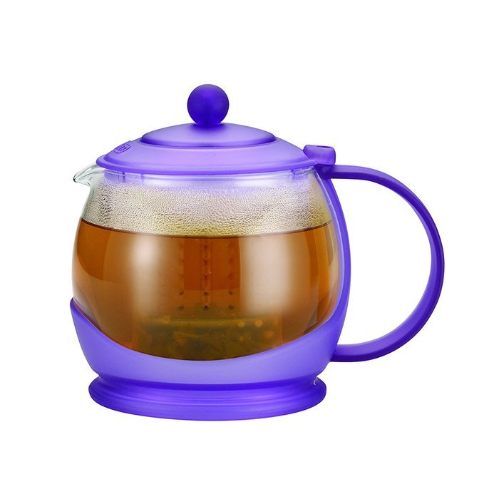 BonJour Tea "Prosperity" Borosilicate Glass Teapot with Plastic Frame