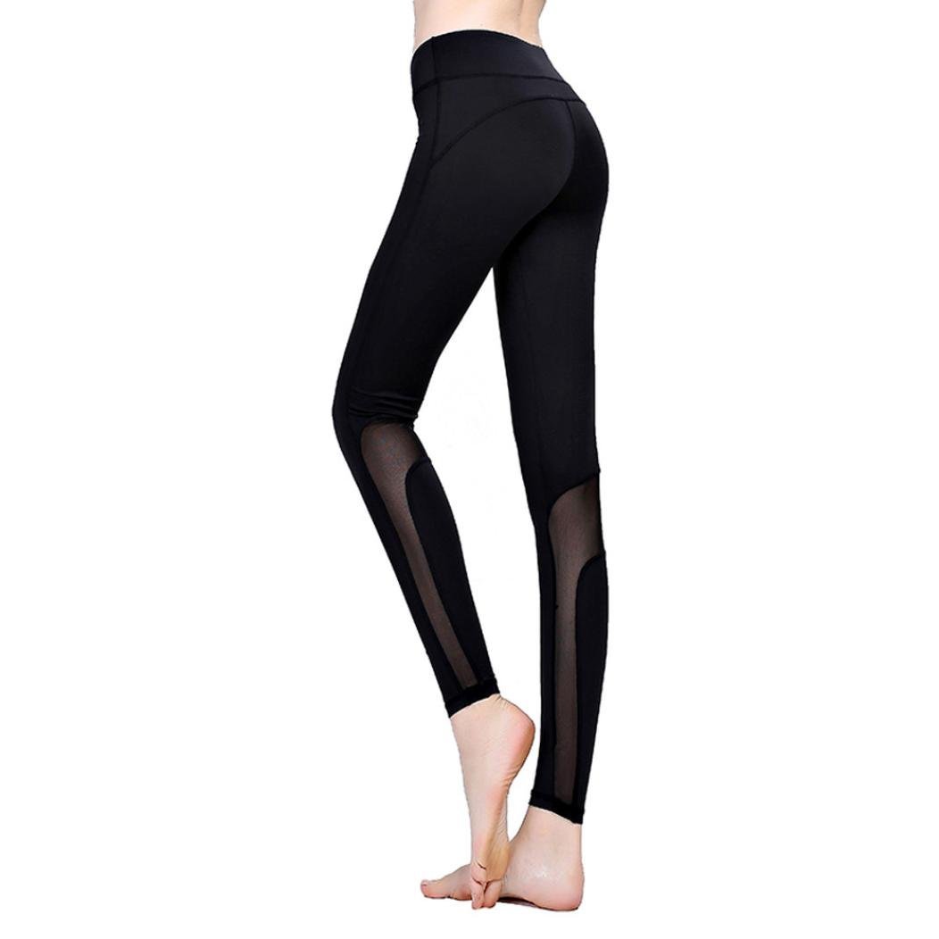 PHOTNO Women Yoga Gym Sport Leggings Running Fitness Pants Stretch