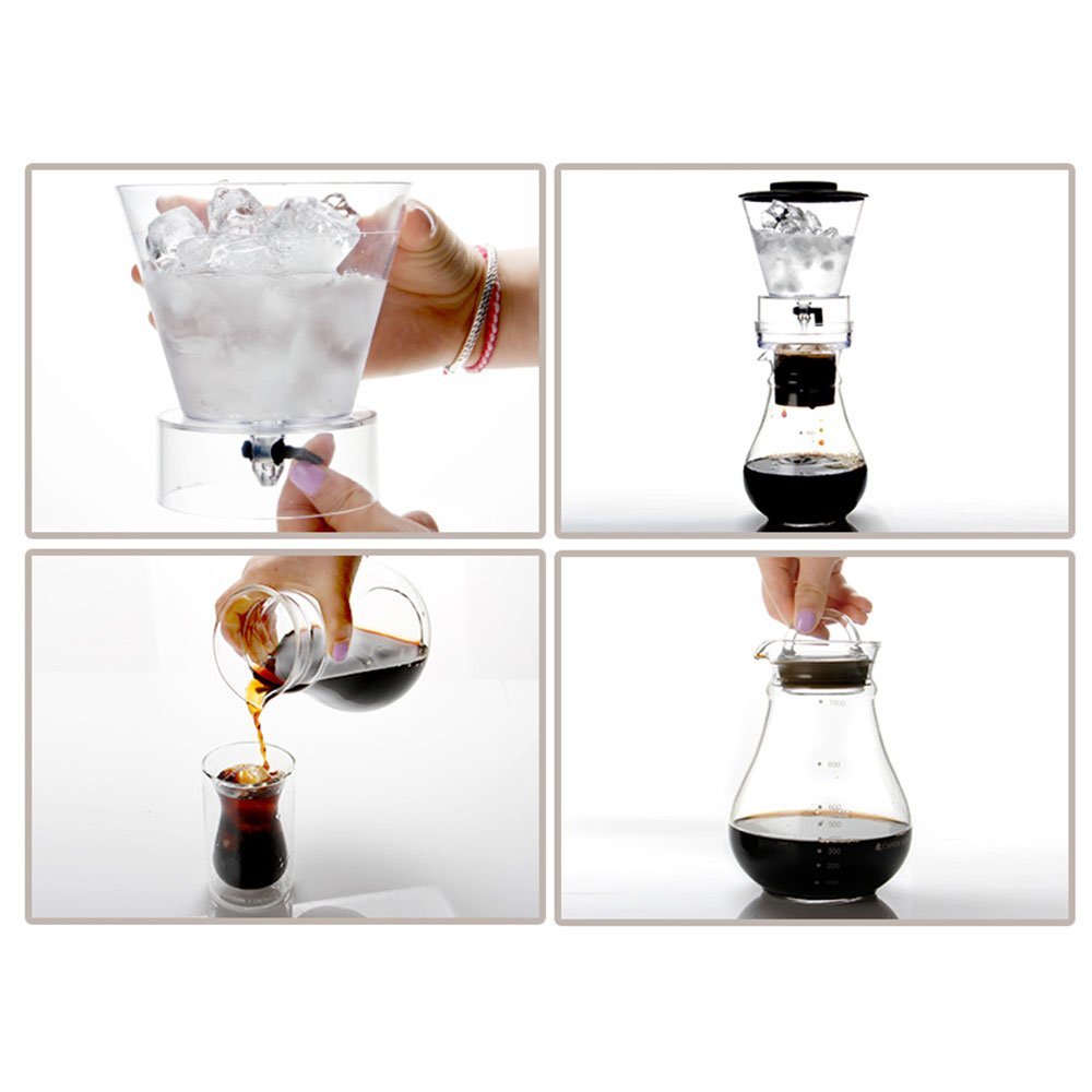 Maison Maxx Glass Cold Drip Brew Iced Dutch Brew Coffee Maker Machine
