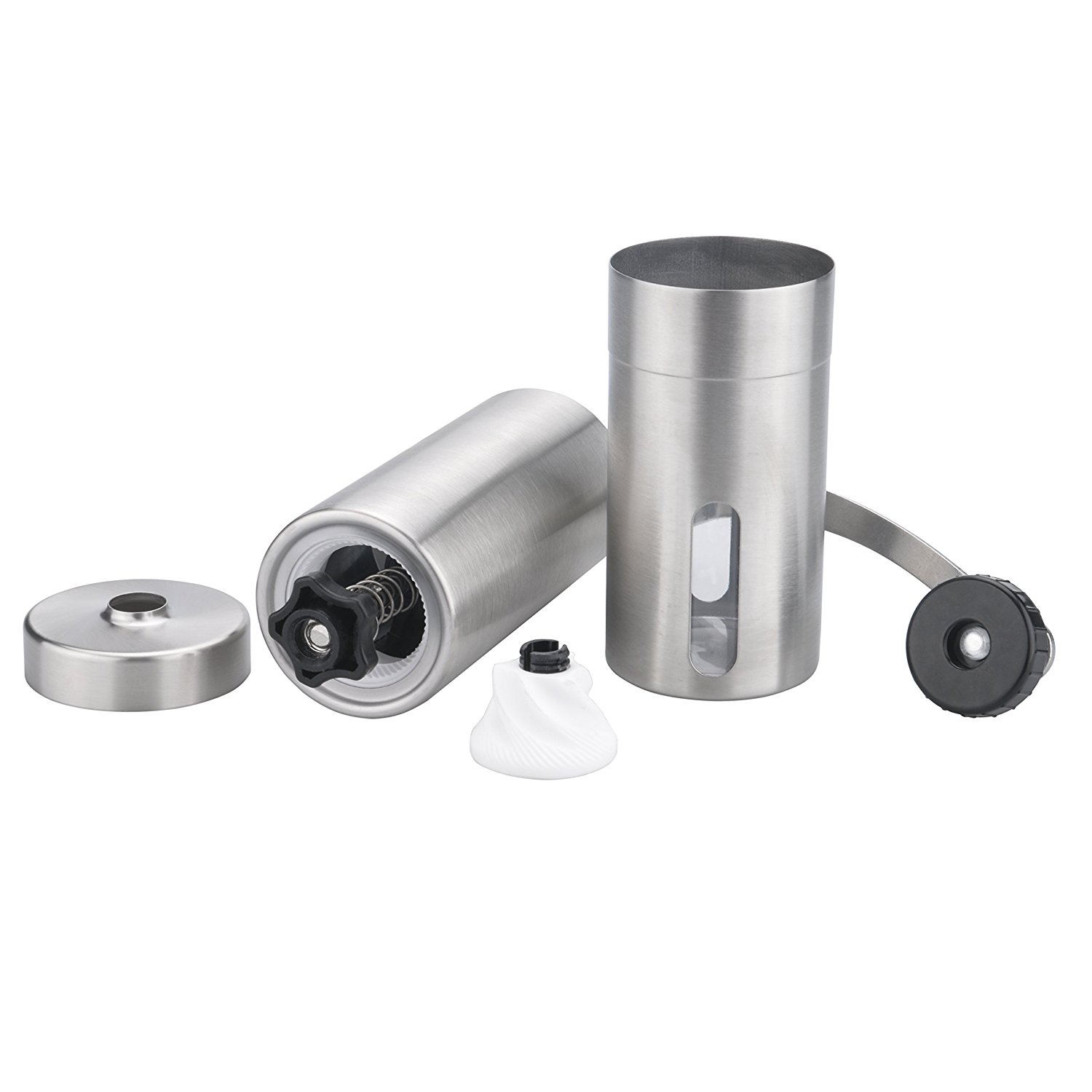 Leeko Manual Stainless Steel Portable Travel Coffee Grinder with