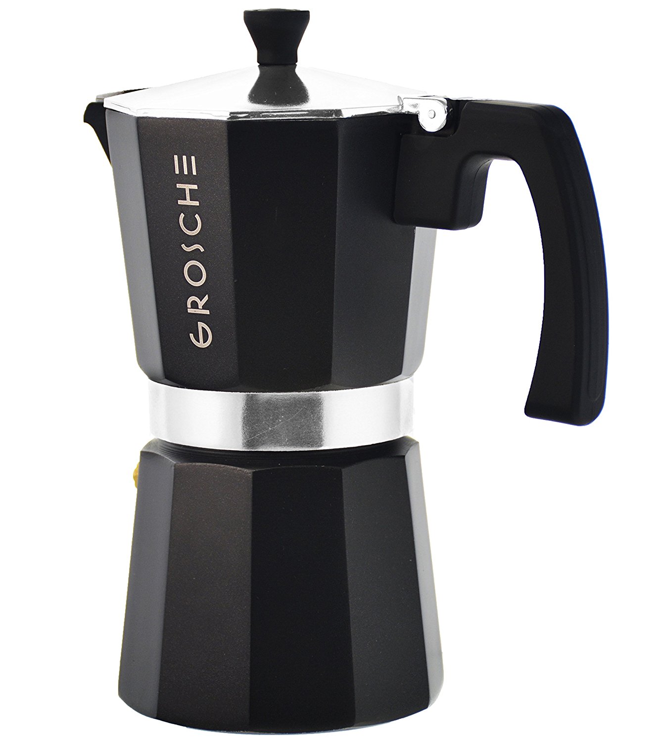 GROSCHE Milano Moka Stovetop Espresso Coffee Maker with Italian Safety