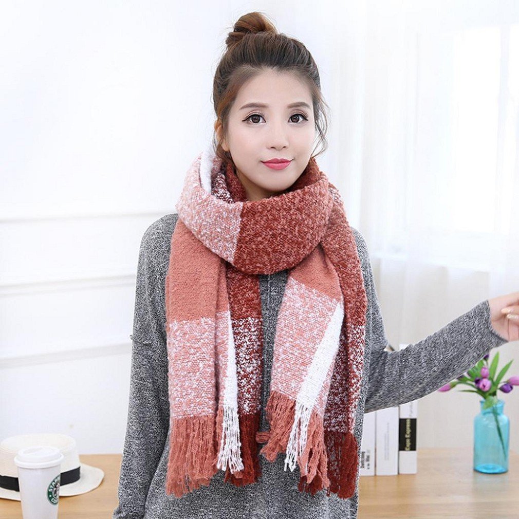 Warm Winter Women Long Scarf Large Shawl Plaid Scarf