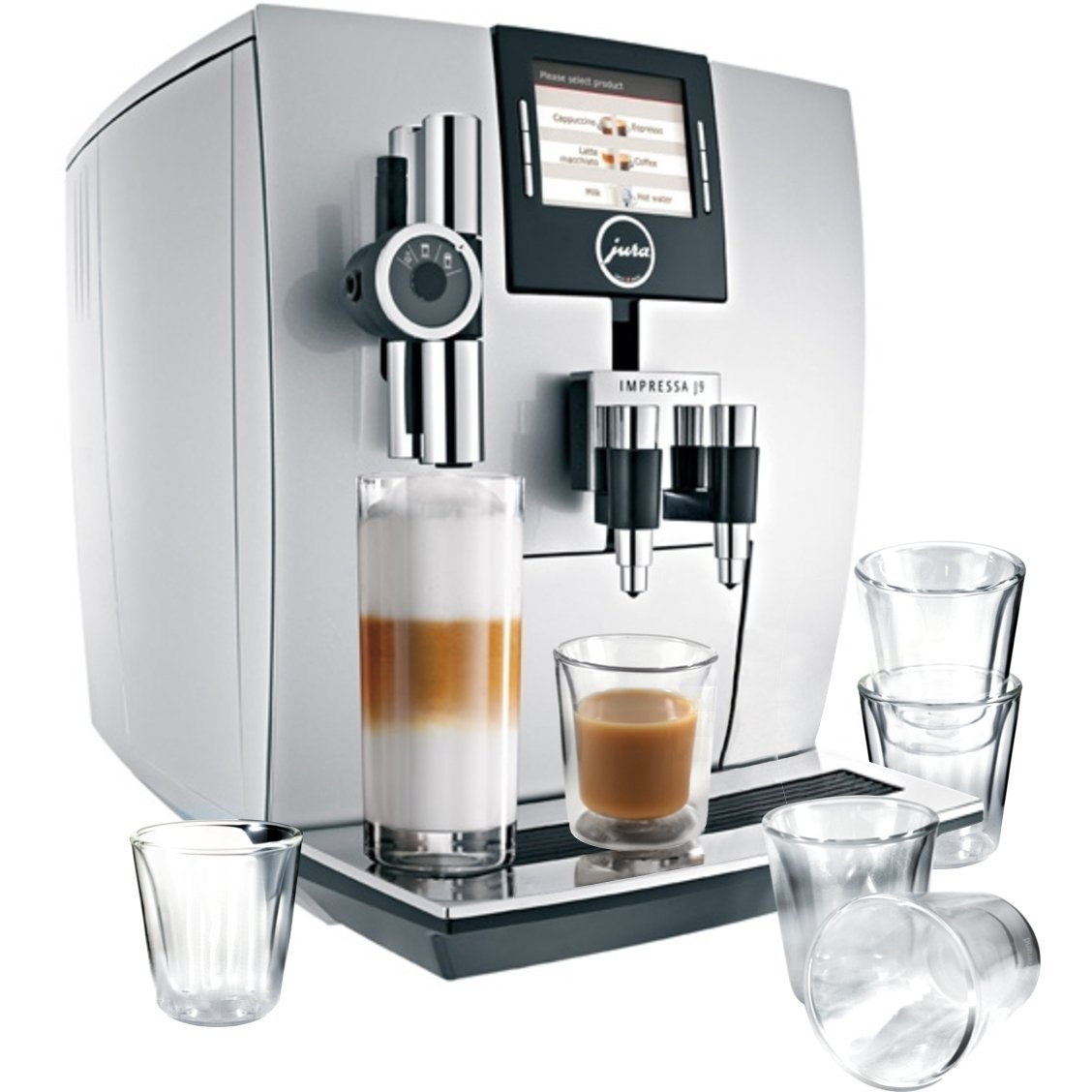 Jura Impressa J9 One Touch TFT Automatic Coffee Center, Chrome N15 free
