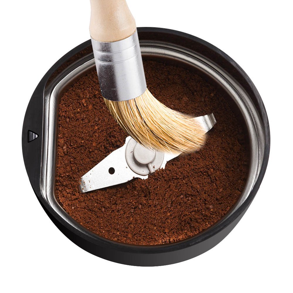 Coffee Grinder Cleaning Brush and Stainless Steel Scoop by Chephon, 2