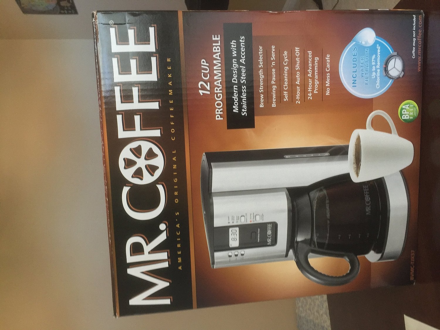 Mr. Coffee BVMCTJX37 12 Cup Programmable Coffee Maker Black