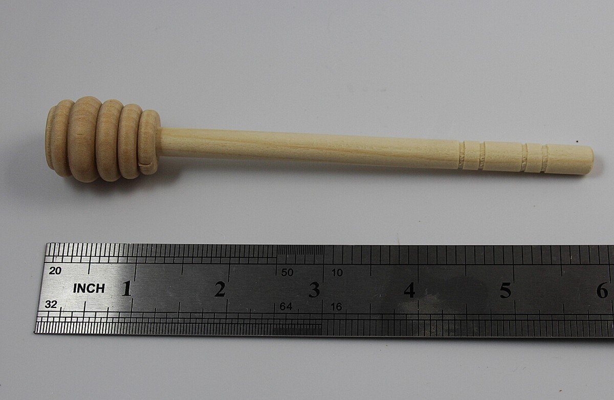 CHENGYIDA 100 PACK 6" Wooden Honey Dippers , Portable Mini Jam Honey