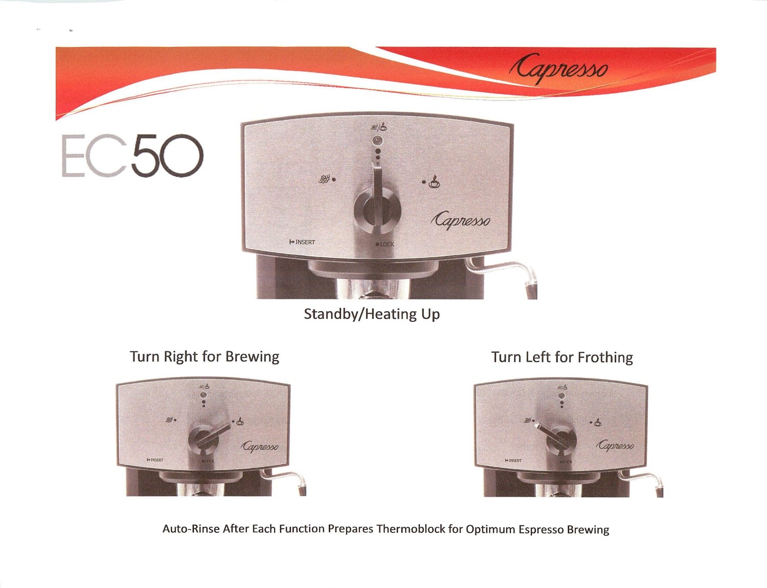 Capresso EC50 Stainless Steel Pump Espresso and Cappuccino Machine N5