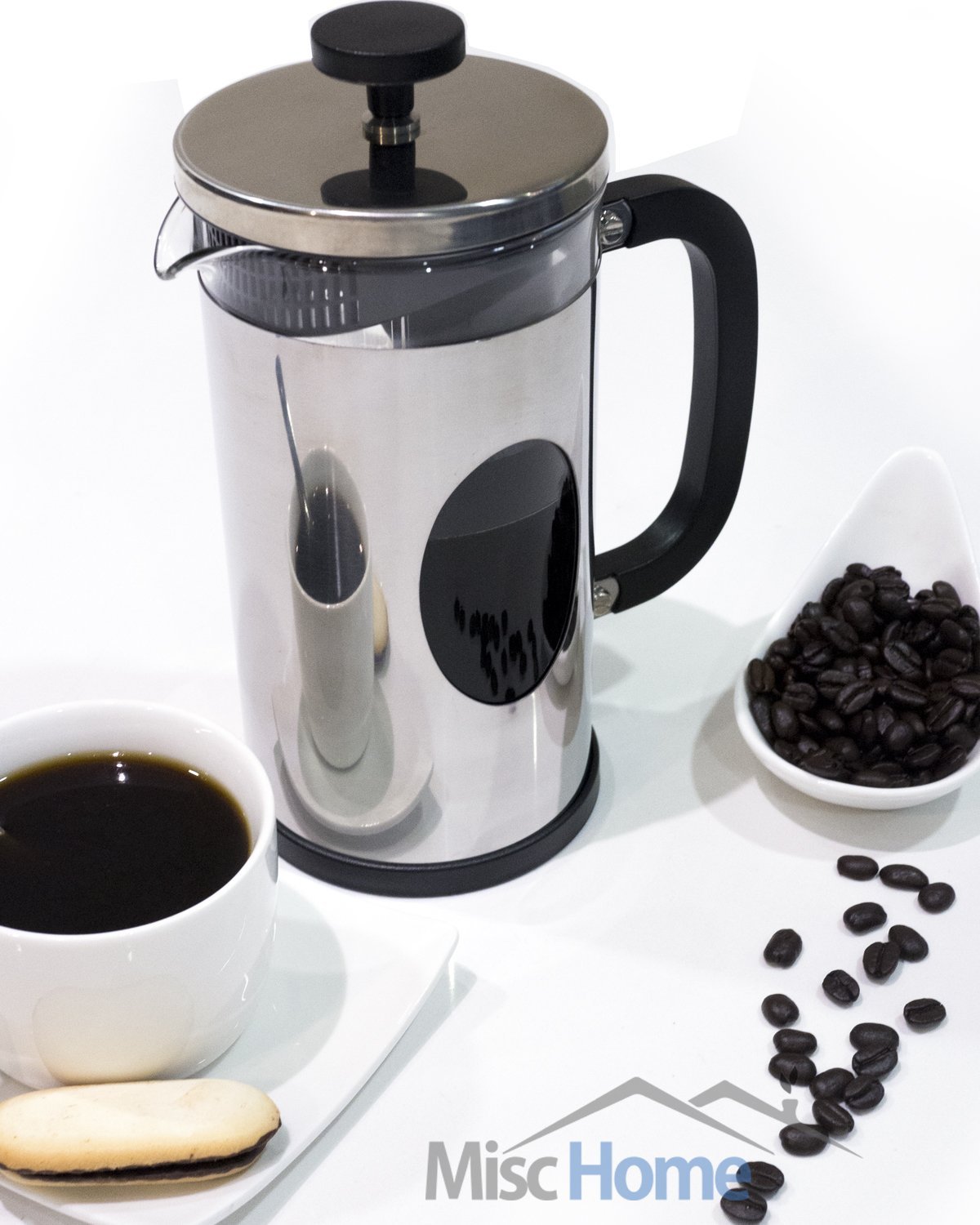 [1 Liter, 34 Oz] Gourmet Stainless Steel French Press Coffee Maker Tea