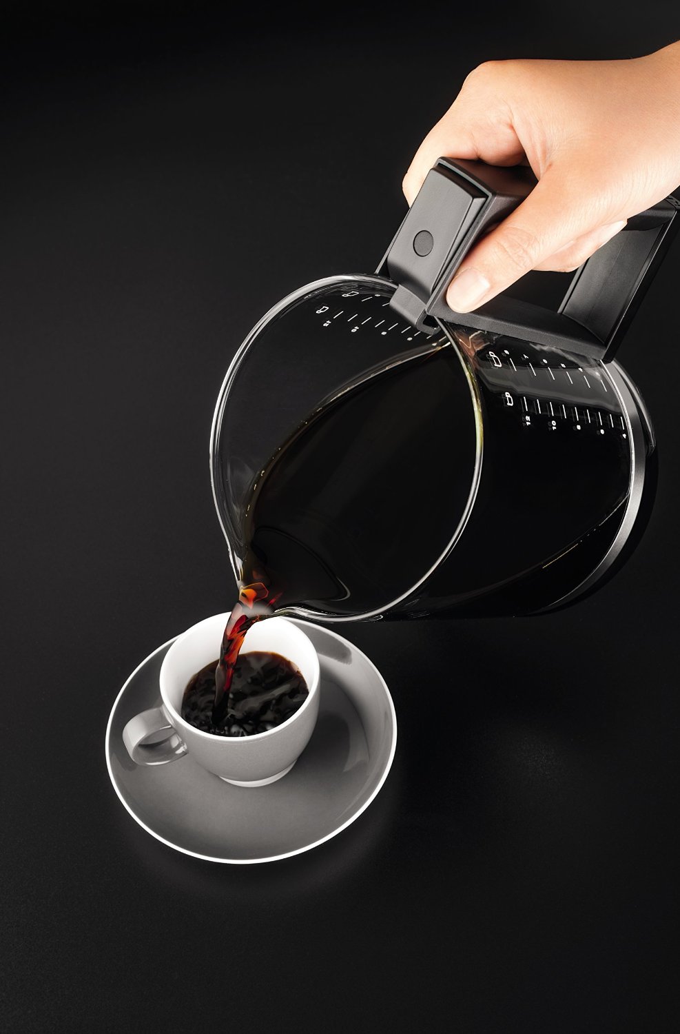 KRUPS KM4689 Moka Brewer Coffee Maker Machine with Permanent Filter and Glass Carafe, 10Cup