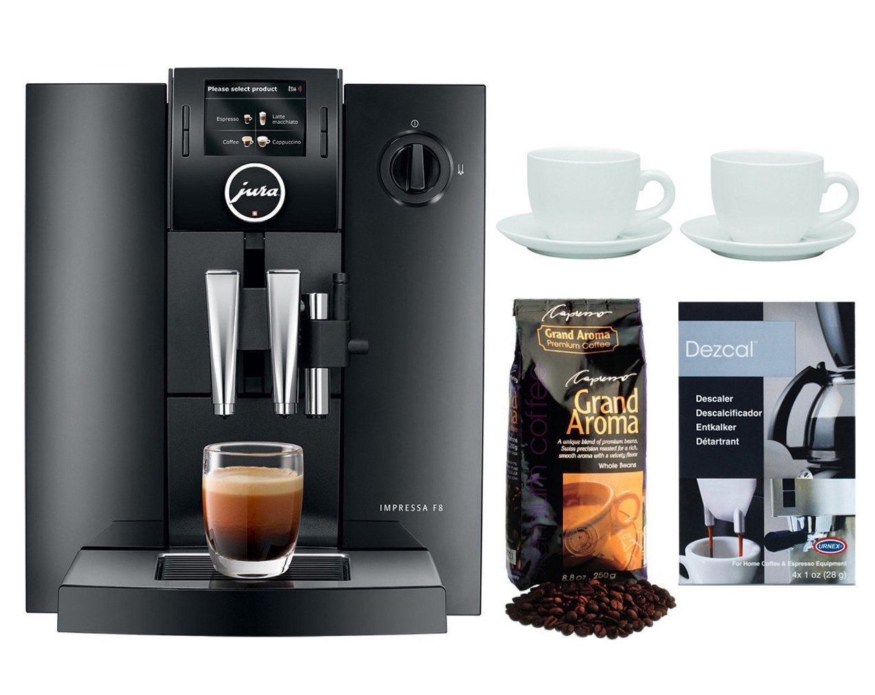 Jura Impressa F8 TFT Espresso Machine (Refurbished) + Coffee