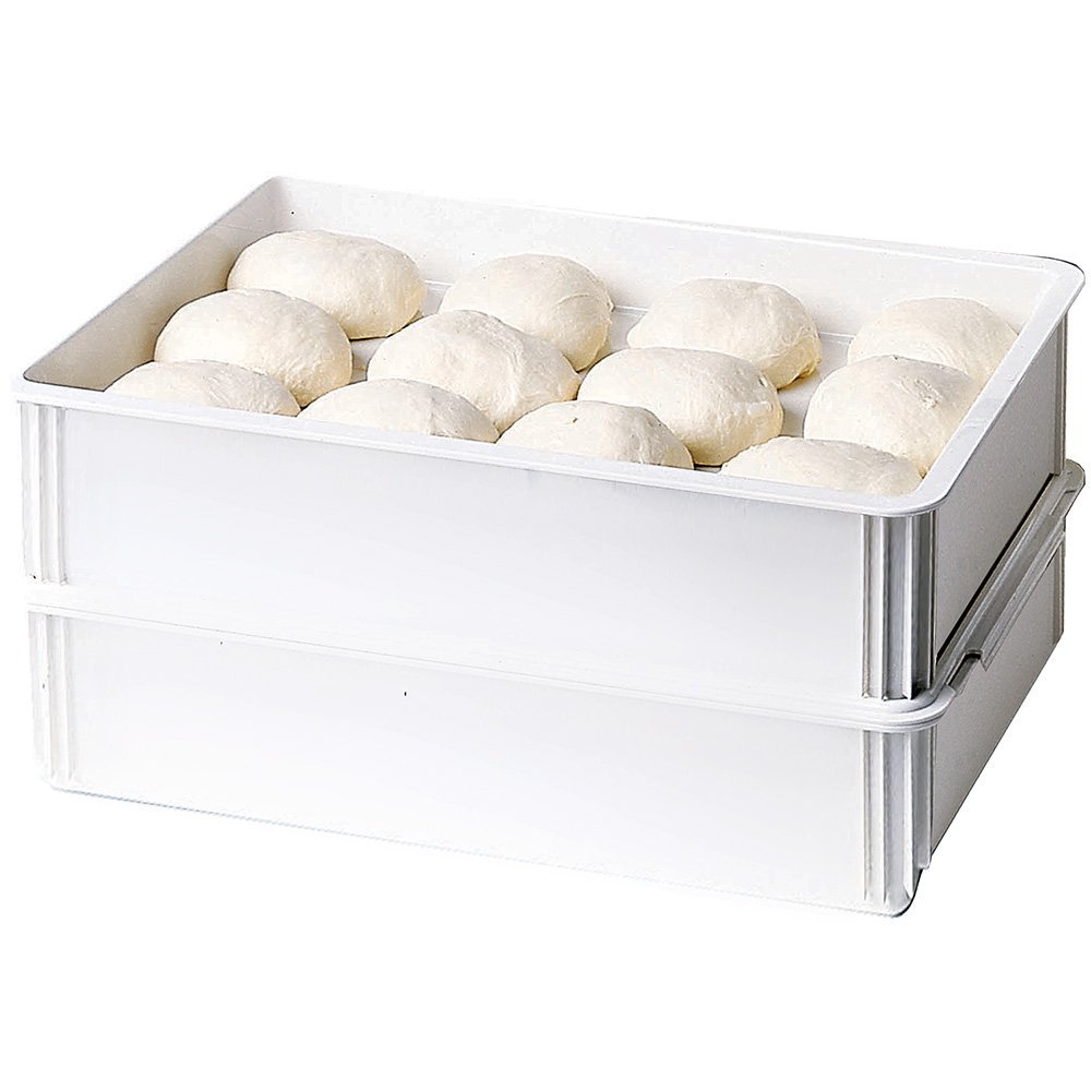 Pizza Dough Box, 26''L X 18''W X 6''D, White, Polycarbonate, Rounded