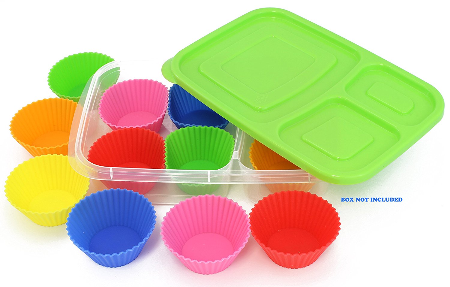 Silicone Lunch and Bento Box Dividers, 12 Pack of Silicone Bento