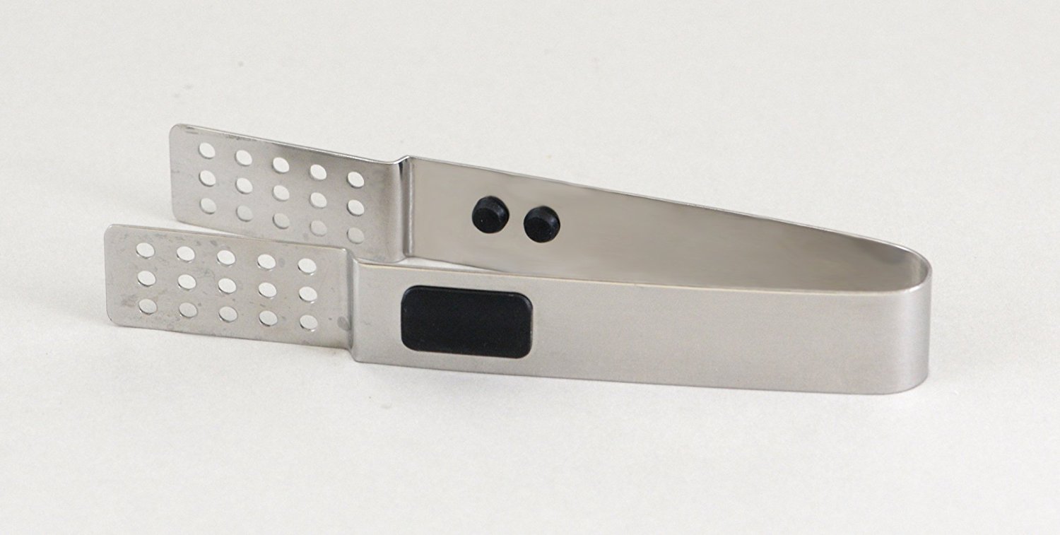 Tea Bag Tongs / Squeezer Polished Stainless Steel with Silicone Handle